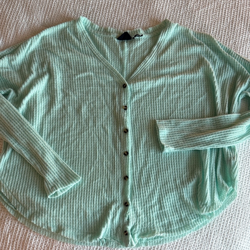 Urban Outfitters Light Blue Knit Cardigan Size Medium